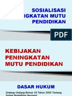 Sosialisasi Kebijakan Mutu Pendidikan