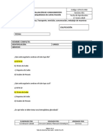 Gth-Ev-002 Evaluación de Conocimientos Adquiridos en Capacitación - Postest - Toma de Muestras