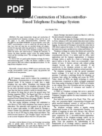 Design and Construction of Microcontroller-Based Telephone Exchange System