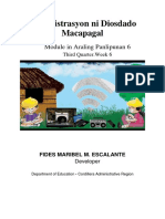 Administrasyon Ni Diosdado Macapagal: Module in Araling Panlipunan 6