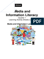 Dia and Information Literacy: Quarter 1 Learning Activity Sheets (LAS) 7