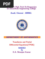 Ma8353 Transforms and Partial Differential Equations II Year III Semester