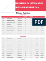 Plan de Estudios Lic en Informatica