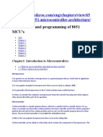 Architecture and Programming of 8051 MCU's