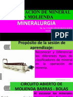 Clasificacion de Mineral en Molienda