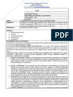 Acta de Socializacion Componentes de Calidad en Los Servicios Dimf