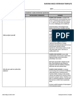 Nursing Mock Interview Template