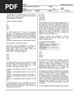 Lista 01 de Equilíbrios Iônicos 2º Ano Ita