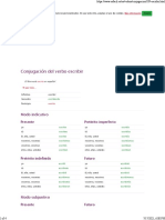 Conjugación Del Verbo Escribir