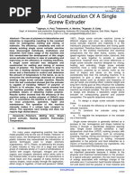 The Design and Construction of A Single Screw Extruder