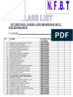 Nutrition, Food and Bioresource Technology: COURSE .