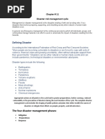 Chapter # 11 Disaster Risk Management Cycle