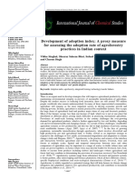 Development of Adoption Index: A Proxy Measure For Assessing The Adoption Rate of Agroforestry Practices in Indian Context