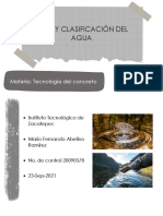 Tipos y Clasificaciones Del Agua