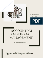 Lec 3 AFM Types of Corporations