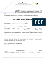 Acta de Desistimiento