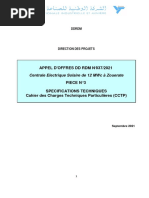 AO DDRDM N°037-21 Centrale Solaire 12 MWC de Zouerate - PIECE N°3 - Spécifications Techniques