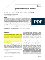 Thermal Analysis and Decomposition Kinetics of The Dehydration of Copper Sulfate Pentahydrate