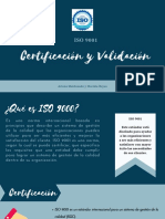 Certificación y Validación ISO 9001