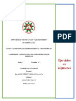 COMERCIO EXT. 5TO Ejercicios de Regímenes