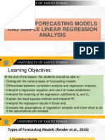 Module 2 Part 1 - Types of Forecasting Models and Simple Linear Regression