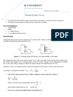 North South University: Lab 3: Loading Effect of Voltage Divider Circuit