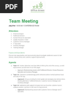 Plan A Meeting Agenda