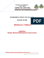 Introduction To M.I.C.E. With Nciii: Module 2: Finals