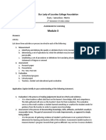 Module 3 Answer - Assessment of Learning