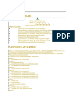 Tutoriel Excel en PDF