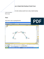 How To Configure A Simple Static Routing in Packet Tracer