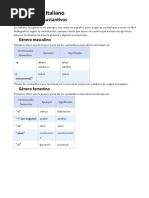 4 El Género en Italiano