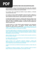 Practicas Docentes para Una Educación Inclusiva