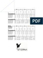 Stierna Size Chart