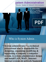 Course: System & Network Administration: By: Sarfraz Ahmed BS (IT) 5 Semester Mulim Group of Colleges, Hafizabad Campus