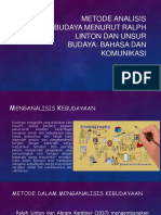 M5 - ANTROPOLOGI - Metode Analisis Budaya Menurut Ralph Linton Dan Unsur Budaya Bahasa Dan Komunikasi