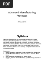 Advanced Manufacturing Processes