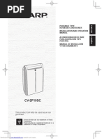 Sharp cv2p10sc (Air Conditioner) Operation Manual