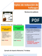 Redacción de Hallazgos - Ejemplos Inocuidad