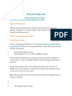 Reported Speech: Click Here For A List of Reported Speech Exercises. Click Here To Download This Explanation in PDF