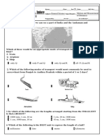 Class VI DA Practice Sheet - Motion 2021-22