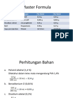 Master Formula + Perhitungan PVA