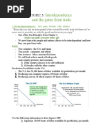 Interdependence and The Gains From Trade