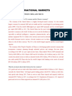 Unit 9: International Markets: Reading 1: Trade Between China and The Us Activity 1: Discussion