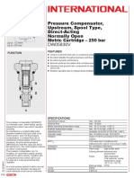 Pressure Compensator, Upstream, Spool Type, Direct-Acting Normally Open Metric Cartridge - 250 Bar