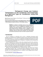 The Effect of Refrigerant Charge and Outdoor Tempe