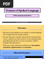 Features of Spoken Language - Introduction - Chanelle Katsidzira 