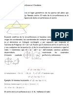 Mapa Mental Sobre Circunferencia y Parábola