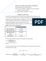 Laboratorio #3 - Determinacion de Hierro en Una Muestra Por Gravimetria REPORTE