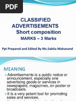 Edited-Classified Advertisements